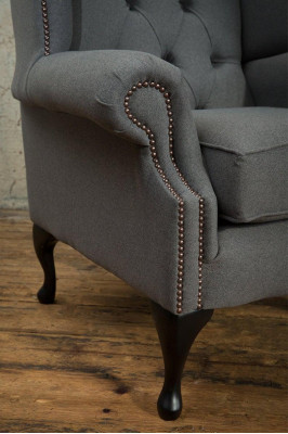 Chesterfield dizaina luksusa auduma dīvāni Auduma ausu krēsls 1-vietīgais dīvāns Polster