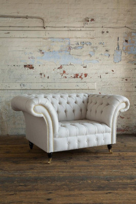 Chesterfield dizaina dīvāns krēsla dīvāns apdare luksusa tekstila dīvāns 1 sēdvietas #112