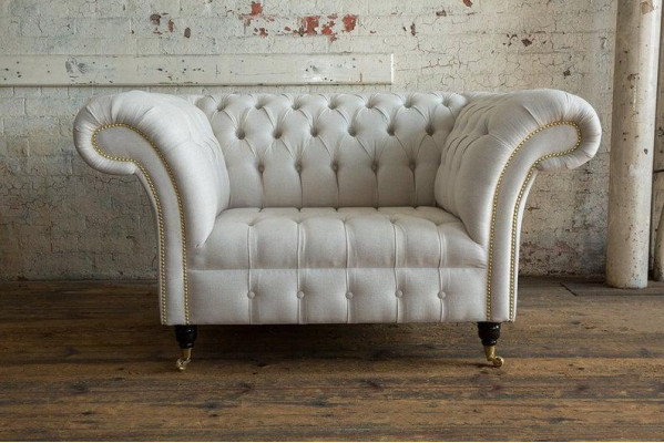 Chesterfield dizaina dīvāns krēsla dīvāns apdare luksusa tekstila dīvāns 1 sēdvietas #112