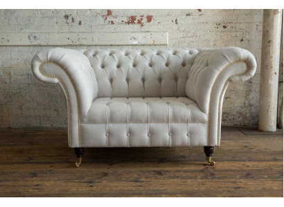 Chesterfield dizaina dīvāns krēsla dīvāns apdare luksusa tekstila dīvāns 1 sēdvietas #112