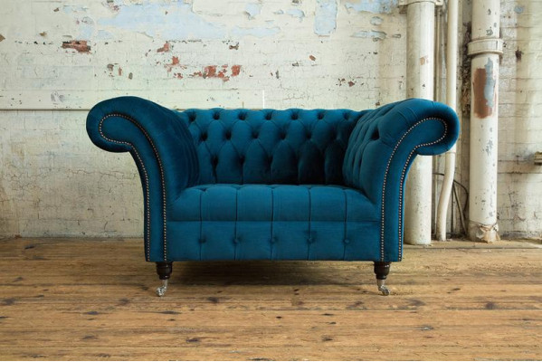 Chesterfield krēsla televīzijas dīvāns 1-vietīgais dīvāns auduma audums dīvāns polster 131