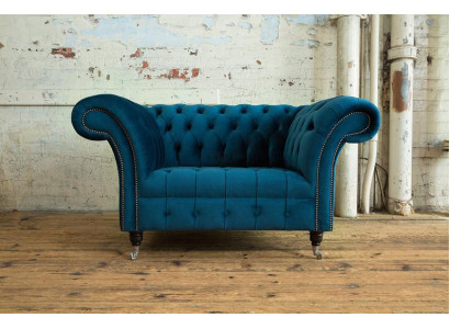 Chesterfield krēsla televīzijas dīvāns 1-vietīgais dīvāns auduma audums dīvāns polster 131