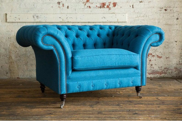 Chesterfield dizaina dīvāns krēsla dīvāns polster tekstila dīvāni sēdekļi ausu krēsls