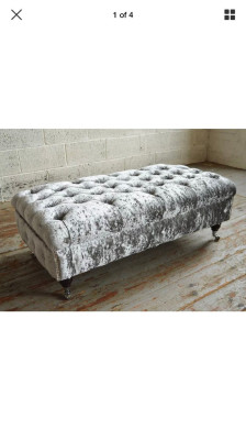 Chesterfield Teksts  Hocker XXL Lielais Pamatnes Pufas Gultas Dīvāni Banka Kvalitātes audums
