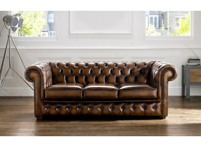 Chesterfield 3 sēdvietu mīkstais dīvāns Antik stils ādas tekstilmateriāla dīvāns dīvānomājas