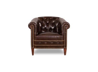 Dizainera krēls 1-vietīgs Brunais āda Tekstila luksusa kluba restorāns Sofa Chesterfield