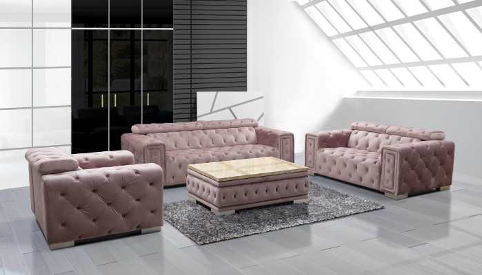 Dīvāns komplekts garnitūra Pildījuma dizains Chesterfield Sofas komplekts 3+3 9914 Samts komplekts