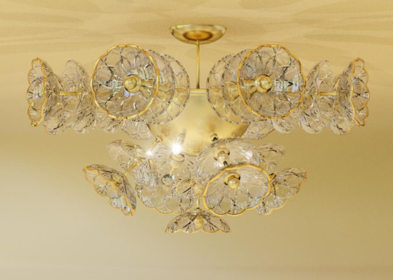 Dizaina Lustra Bohēmija Griestu Apgaismojums Zelta Kristāla Lampa Lampas Apgaismojumi