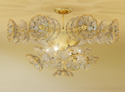 Dizaina Lustra Bohēmija Griestu Apgaismojums Zelta Kristāla Lampa Lampas Apgaismojumi