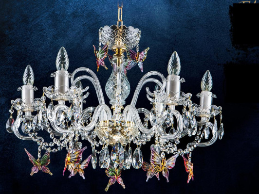 Dizaina ķeltnesis Bohēmijas zelta kristāla lampa lampas gaismas jumta lampa