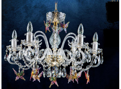 Dizaina ķeltnesis Bohēmijas zelta kristāla lampa lampas gaismas jumta lampa