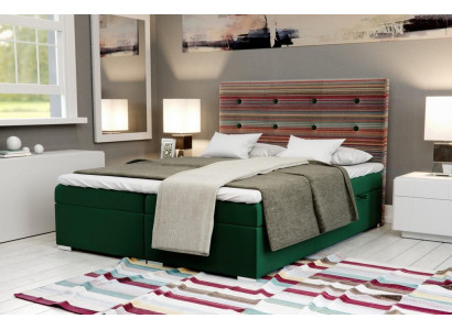 Chesterfield gulta Boxspring viesnīcas divdzīvietīga kompleta komplekts Topper matracis gultas jauns