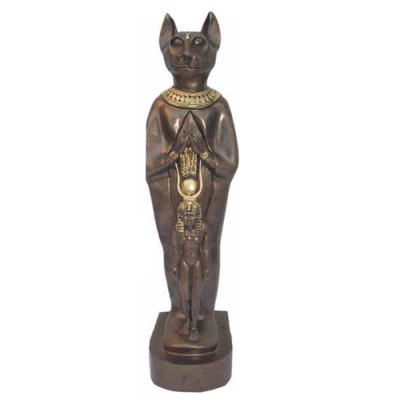 Skulptūra Ēģiptes dieviete Kaķis Bastets Statujas Ēģiptiešu statuja Figūras faraons