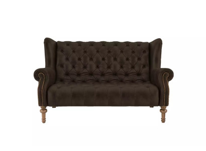 Sēžamkrēsls Chesterfield Sofa ādas divkāršais ausu krēsls austs divvietīgais.