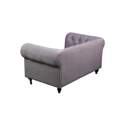 Chesterfield 2 sēdvietu Klasiskā Luksusa Baroka Rokoko Sofa Tekstils Āda Dīvāns