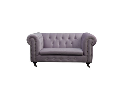 Chesterfield 2 sēdvietu Klasiskā Luksusa Baroka Rokoko Sofa Tekstils Āda Dīvāns