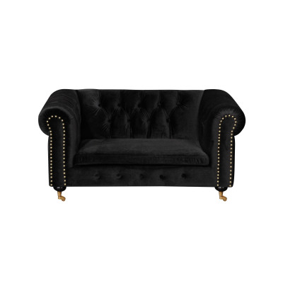 Chesterfield 2 divvietīgs Klasiskais luksusa baroks rokoko dīvāns ar auduma un ādas segumu
