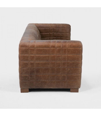 Chesterfield 3 sēdvietu ekskluzīvās auduma mēbeles ar ādu. Designersofa jauna.