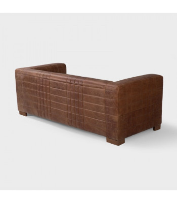 Chesterfield 3 sēdvietu ekskluzīvās auduma mēbeles ar ādu. Designersofa jauna.