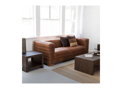 Chesterfield 3 sēdvietu ekskluzīvās auduma mēbeles ar ādu. Designersofa jauna.