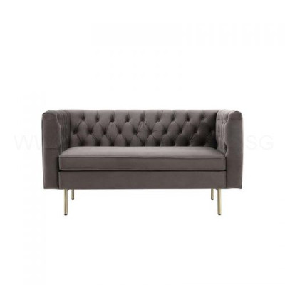 Chesterfield 2 divvietīgais dīvāns auduma dīvāns dīvāns sēdekli dīvānu komplekts divvietīgi dīvāni Pelēks