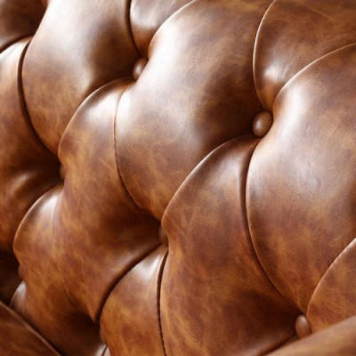 Chesterfield ādas pārklājuma dizaina dīvāns, luksusa dīvāns, klasiskais dīvāns ar 3 sēdvietām, jauns.