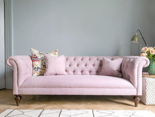 Chesterfield Tekstila iekštelpu dizaina dīvāns Luxus Dīvāns Klasiskais dīvāns 3-vietīgs Jaunums