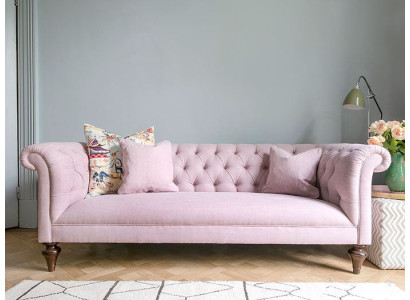Chesterfield Tekstila iekštelpu dizaina dīvāns Luxus Dīvāns Klasiskais dīvāns 3-vietīgs Jaunums