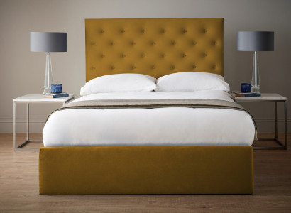 Angļu Chesterfield gultas dizaina polstera gultas korpuss tekstila audums zelts