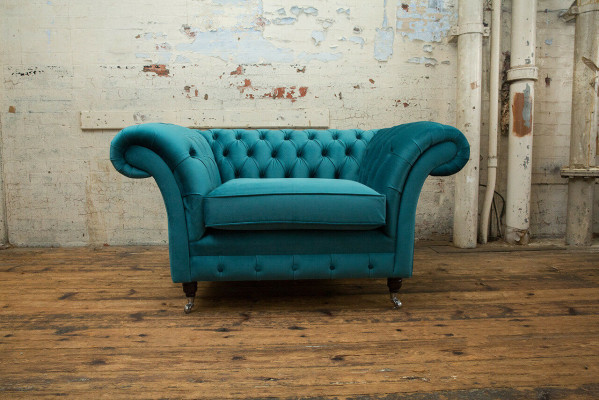 Chesterfield Sofa Couch Polster Garnitur 1,5 Sitzer Sofas Klassisch Einsitzer - Chesterfield dīvāns Ar Polster garnitūru 1,5 sēdvietas dīvāns Klasiskais - viensēdvietas.