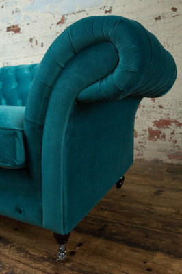 Chesterfield Sofa Couch Polster Garnitur 1,5 Sitzer Sofas Klassisch Einsitzer - Chesterfield dīvāns Ar Polster garnitūru 1,5 sēdvietas dīvāns Klasiskais - viensēdvietas.