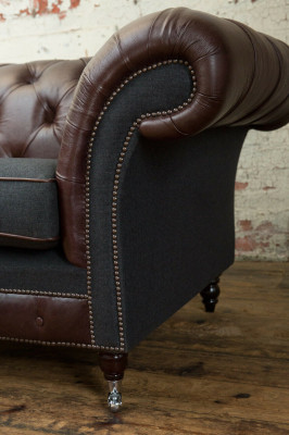 Chesterfield Sofa Dīvāns Pārvilkt Sofa Komplektu 1,5-Vietīgais Dīvāns Klasiskais Vienvietīgais Dīvāns