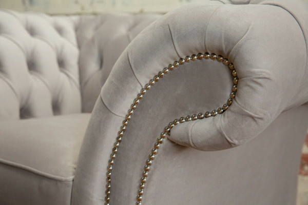 Chesterfield Dīvāns Sofa Polster 3 Sitzer Dīvāni Sēžamvietas Garnitur Sofas Balts Jaunums