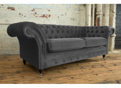 Chesterfield dīvāns 3-vietīgs auduma, ādas dīvāns, dīvāni, dīvāns sofa