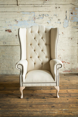 Chesterfield krēsls ar ausīm vienvietīgs dīvāns ar polsteri samts āda audums atpūta jauns