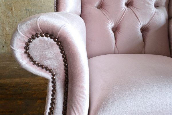 Chesterfield auskaru krēsla vienistabas dīvāns dīvāns atpūtai polsterēts samts āda audums Jauns