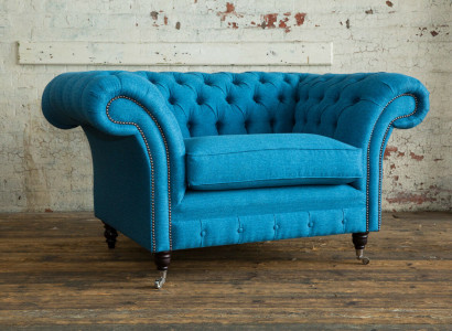 Zila dīvāns dīvāns polster chesterfield sēdvietas auduma stoff āda dīvāni jauni