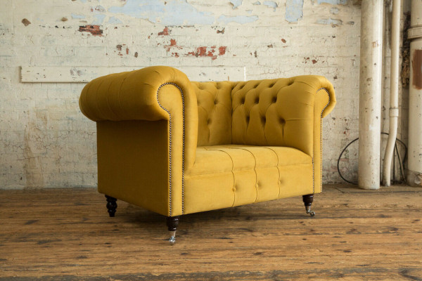 Chesterfield dizaina dīvāns krēsls dīvāns apjomu tekstila dīvāni 1 sēdekli #376