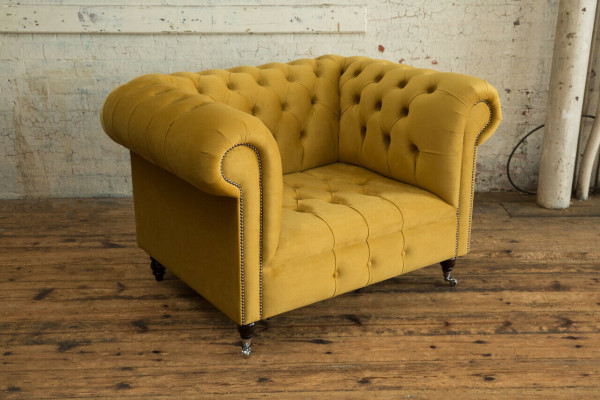 Chesterfield dizaina dīvāns krēsls dīvāns apjomu tekstila dīvāni 1 sēdekli #376