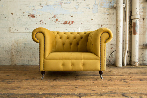 Chesterfield dizaina dīvāns krēsls dīvāns apjomu tekstila dīvāni 1 sēdekli #376