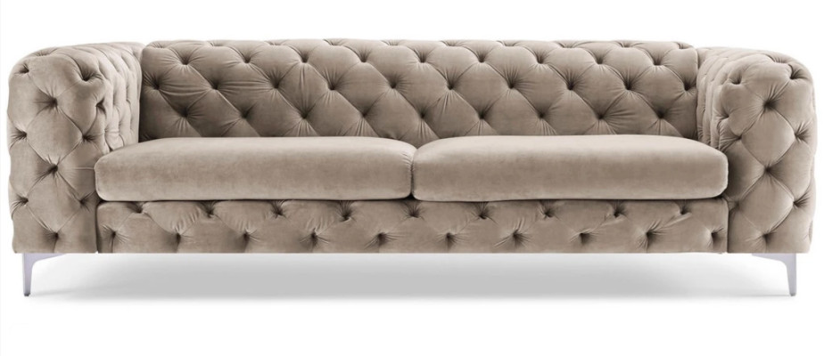 Chesterfield dīvāns ar trim sēdvietām, brūns, auduma dīvāns, samta mēbeles dzīvojamajai istabai.