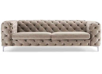 Chesterfield dīvāns ar trim sēdvietām, brūns, auduma dīvāns, samta mēbeles dzīvojamajai istabai.