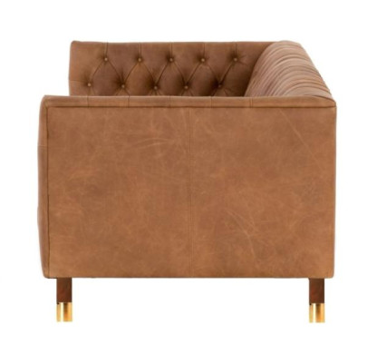 Chesterfield dīvāns trīs vietās brūns xxl liels mēbeles āda dzīvojamā istaba moderns jauns