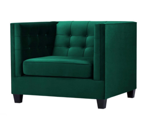 Dīvāns Chesterfield mūsdienīgs dzīvojamās istabas Moderns Tekstils Audums Zaļš Radošais Mēbeles Jauns