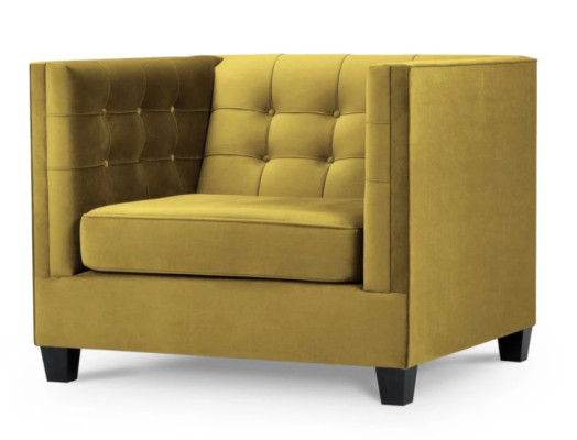 Krēsls Chesterfield auduma audums Beige kreatīvā mēbeles Living Room (Dzīvojamā istaba)
