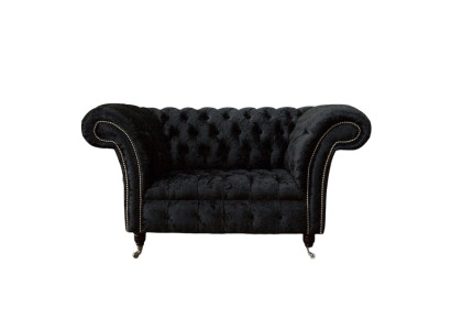 Chesterfield krēsla dizains svīta delna melnz auditorijas tekstila audums lounge