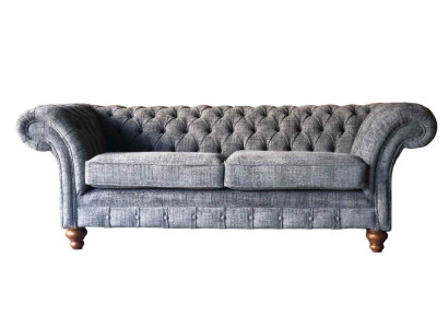 Chesterfield 3 sēdvietu dīvāns apmetnis Sēdeklis Tekstilas audums dīvāns Sofa Jauns