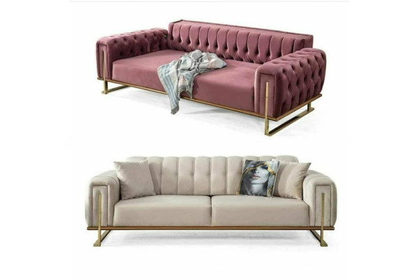 Dizainera Chesterfield sofa Luksusa divas mīkstās dīvānas Dzīvojamās istabas mēbeles