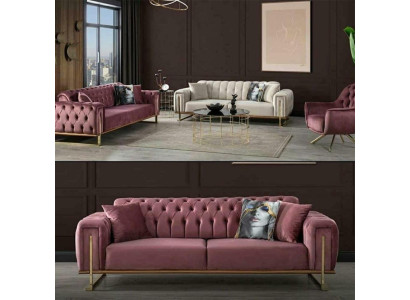 Dizainera Chesterfield sofa Luksusa divas mīkstās dīvānas Dzīvojamās istabas mēbeles