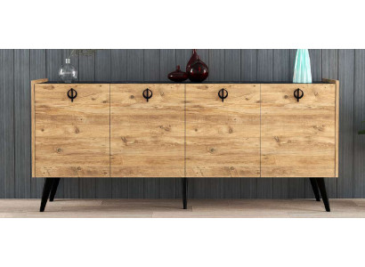 Dzīvojamā istaba Brūns Sideboard Moderns dizains Taisnstūra forma Plaukti Luksuss